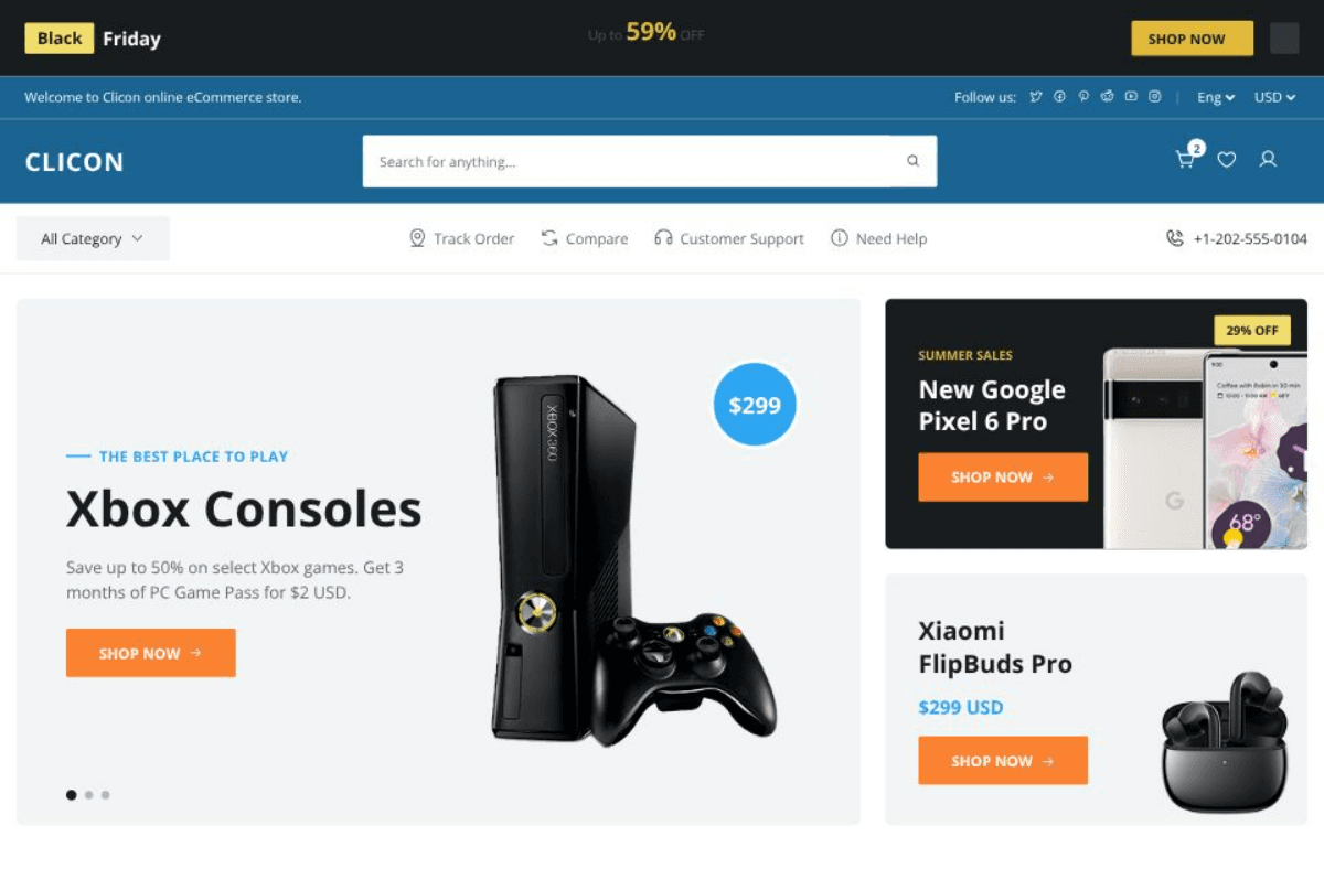 Ảnh chụp màn hình Clicon - eCommerce Store